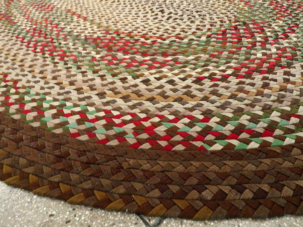 Vintage American Braid Rug, No.27671 - Gss