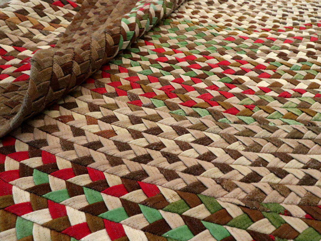 Vintage American Braid Rug, No.27671 - Gss