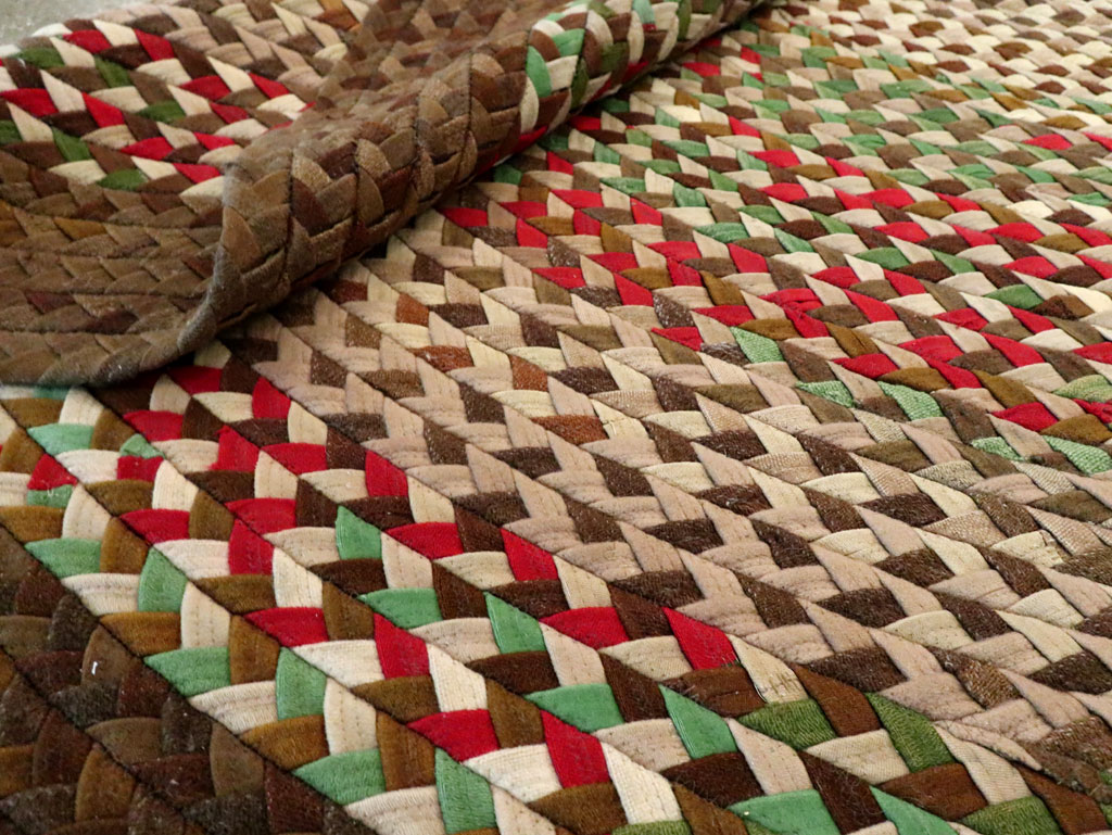Vintage American Braid Rug, No.27671 - Gss