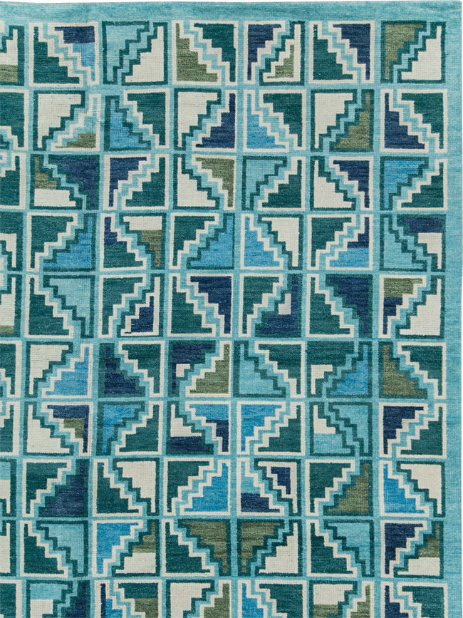 Swedish Inspired Contemporary Indian Large Carpet, No.27681 - Gss