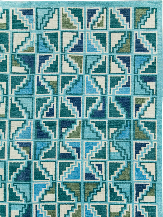 Swedish Inspired Contemporary Indian Large Carpet, No.27681 - Gss