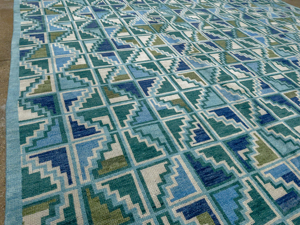 Swedish Inspired Contemporary Indian Large Carpet, No.27681 - Gss