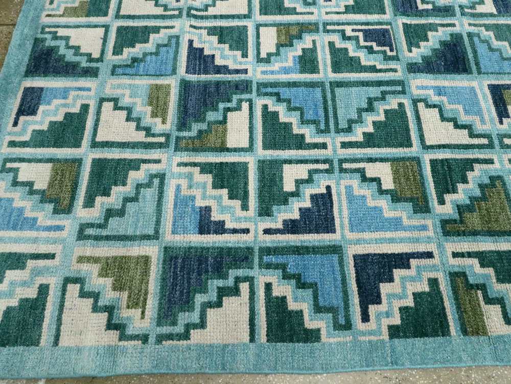 Swedish Inspired Contemporary Indian Large Carpet, No.27681 - Gss