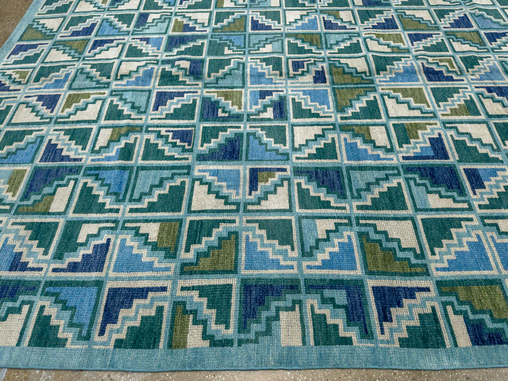 Swedish Inspired Contemporary Indian Large Carpet, No.27681 - Gss