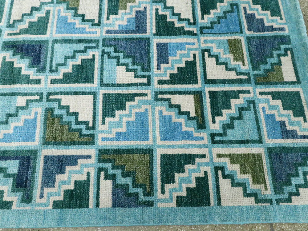 Swedish Inspired Contemporary Indian Large Carpet, No.27681 - Gss