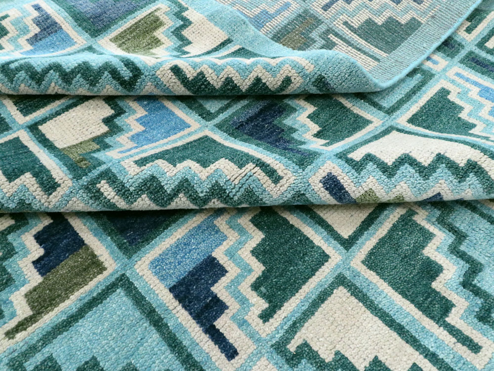 Swedish Inspired Contemporary Indian Large Carpet, No.27681 - Gss