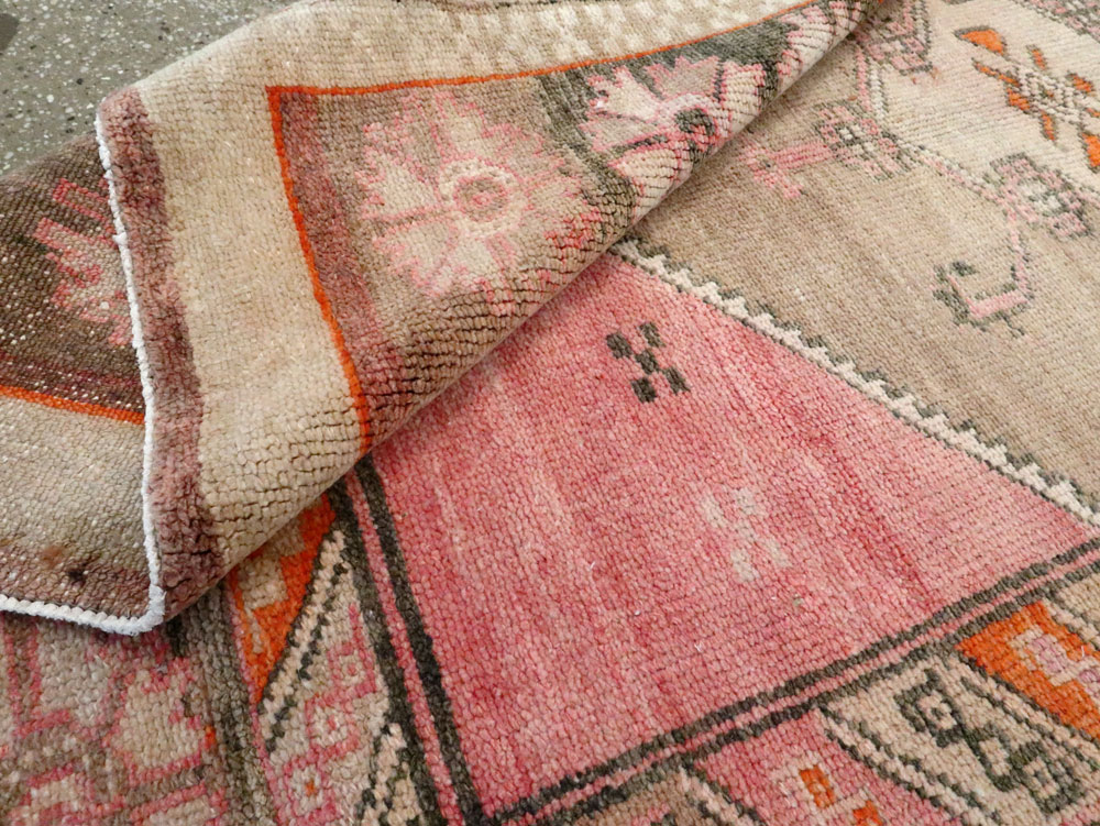 Vintage Turkish Anatolian Wide Gallery Runner, No.27682 - Gss
