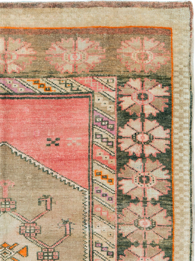 Vintage Turkish Anatolian Wide Gallery Runner, No.27682 - Gss