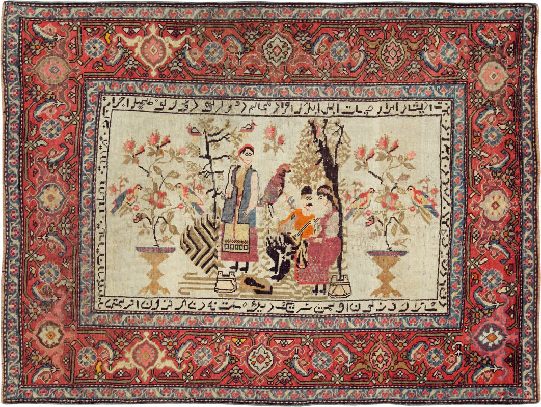 Antique Pictorial Karabagh Rug, No.27693 - Gss