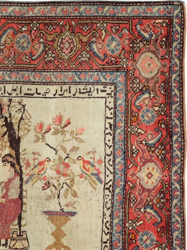 Antique Pictorial Karabagh Rug, No.27693 - Gss