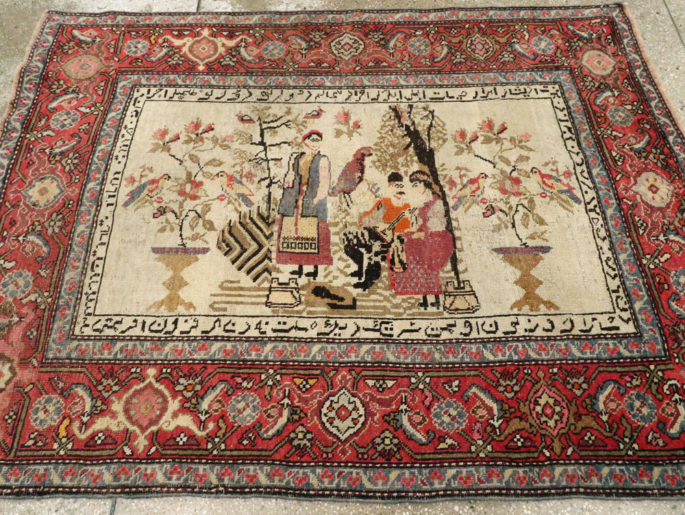 Antique Pictorial Karabagh Rug, No.27693 - Gss