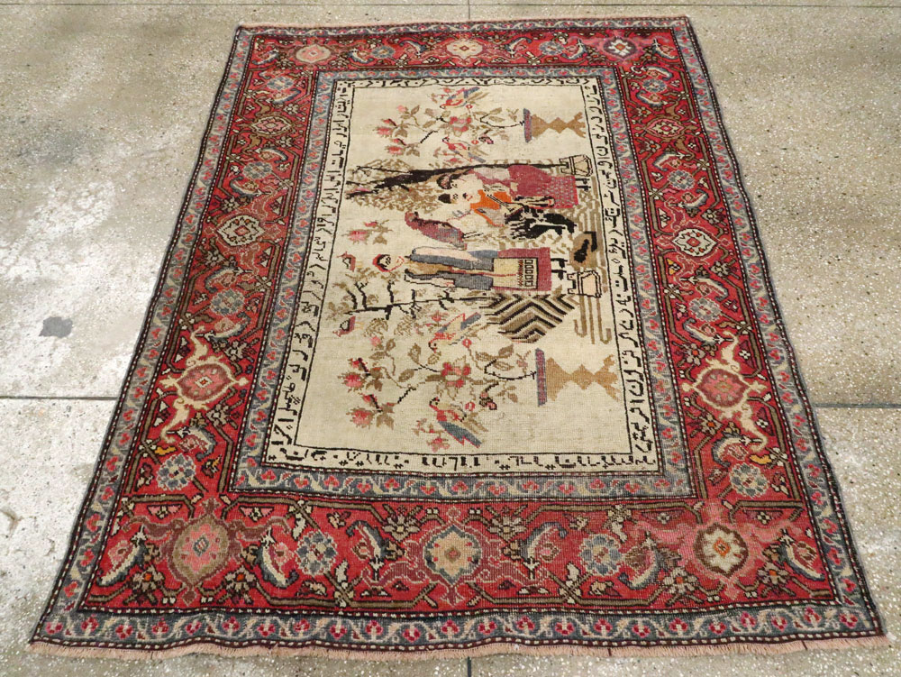 Antique Pictorial Karabagh Rug, No.27693 - Gss
