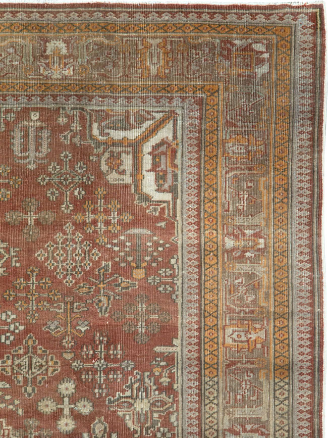 Vintage Persian Joshegan Square Accent Carpet, No.27724 - Gss
