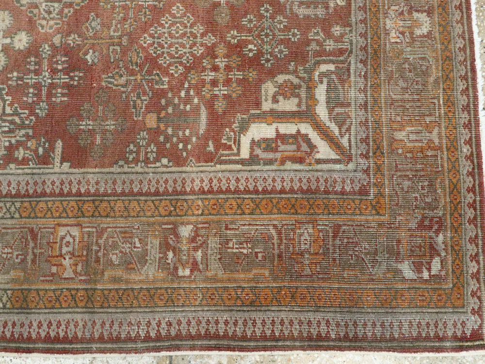 Vintage Persian Joshegan Square Accent Carpet, No.27724 - Gss