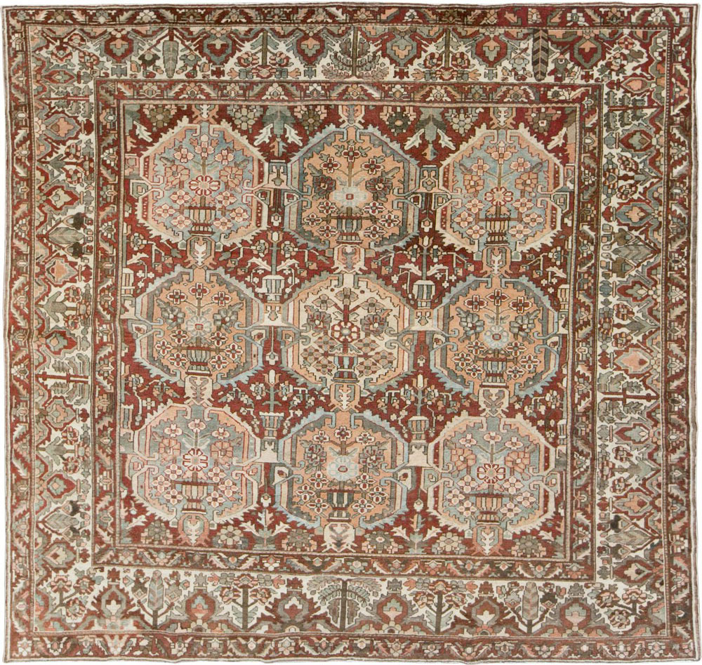 Vintage Persian Bakhtiari Square Room Size Carpet, No.27727 - Gss