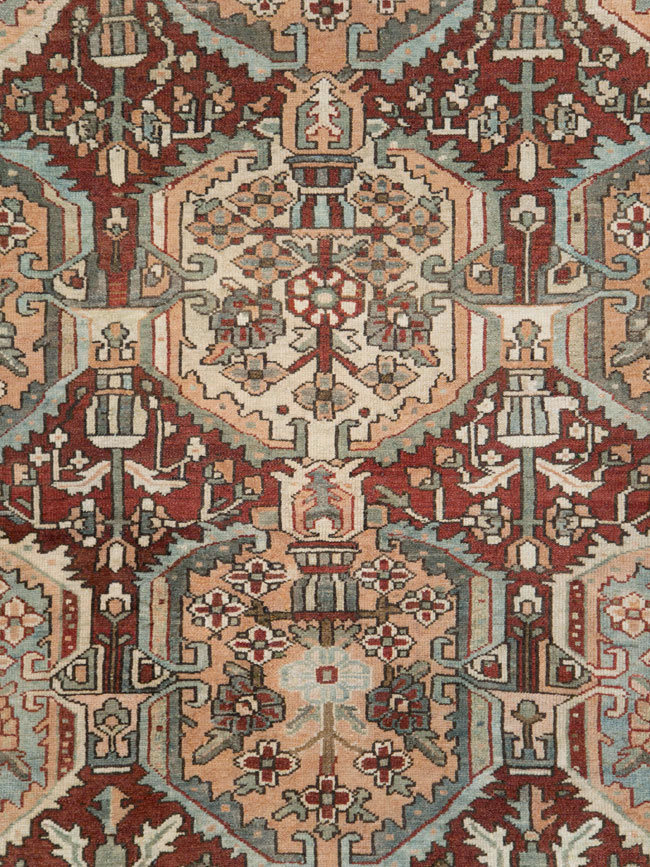 Vintage Persian Bakhtiari Square Room Size Carpet, No.27727 - Gss