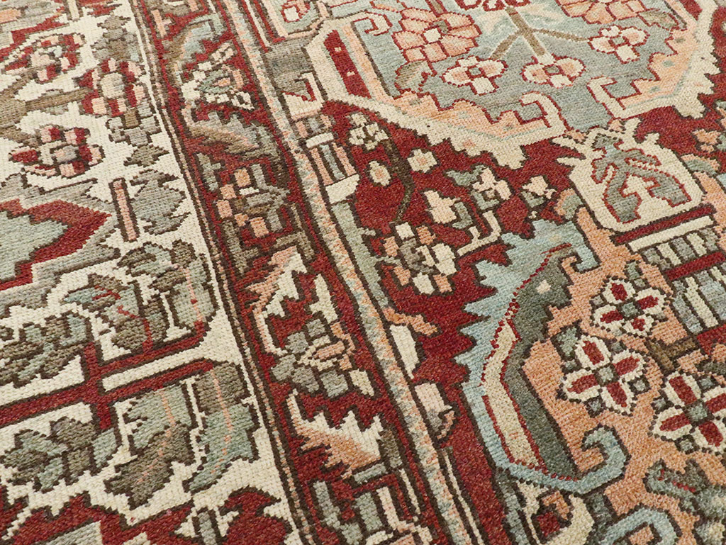 Vintage Persian Bakhtiari Square Room Size Carpet, No.27727 - Gss