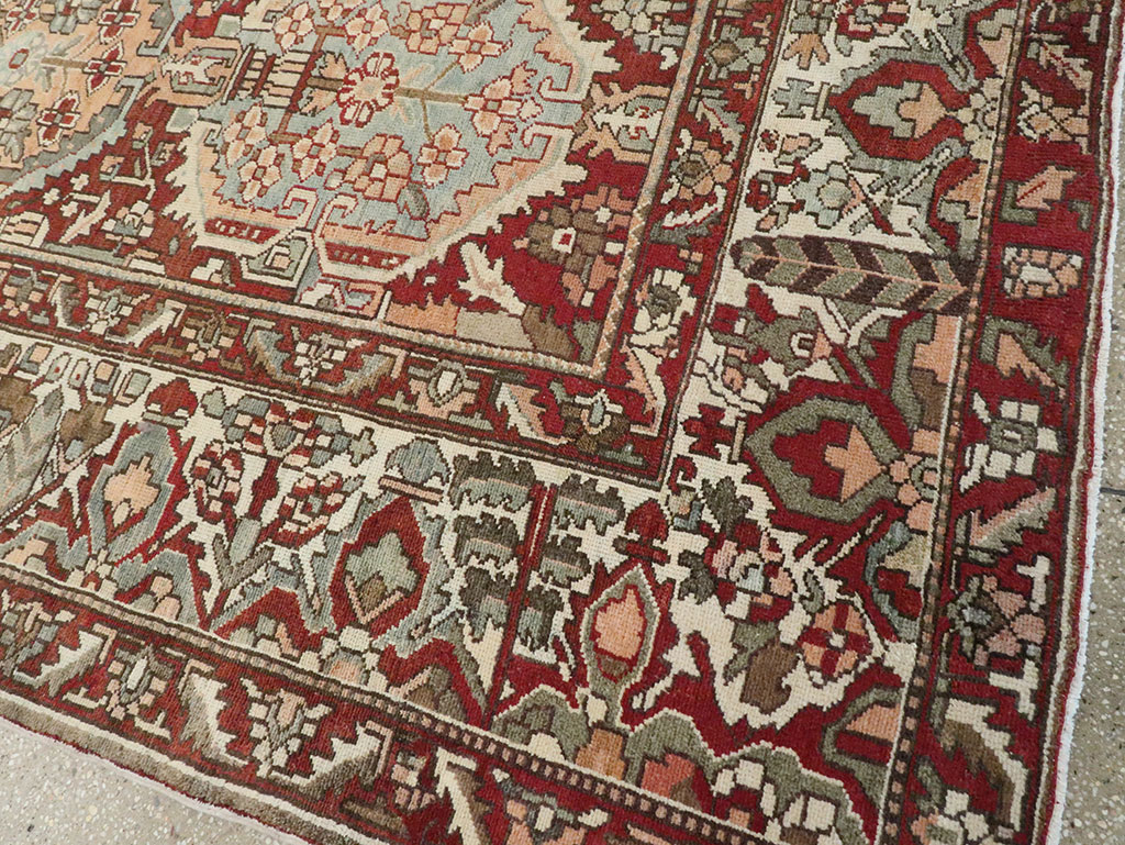Vintage Persian Bakhtiari Square Room Size Carpet, No.27727 - Gss