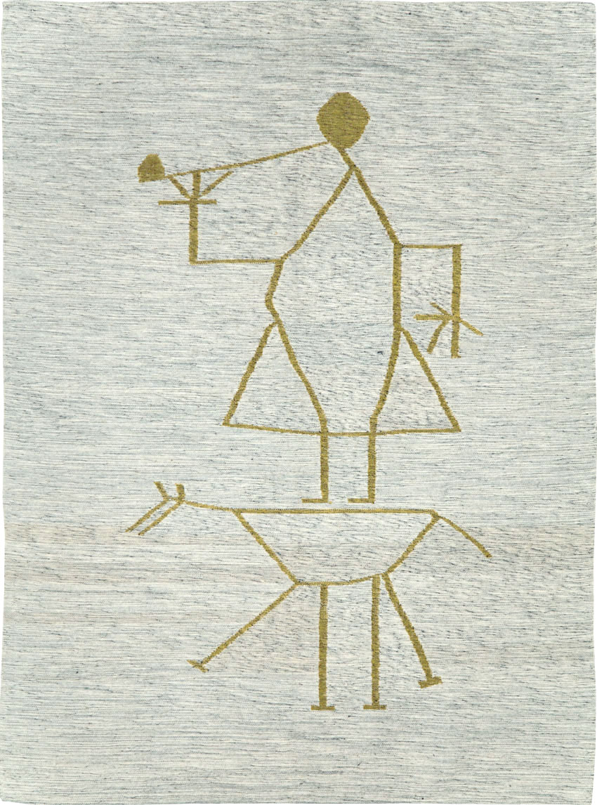 Vintage Ecuadorian Pictorial Textile Flatweave, No.27745 - Gss