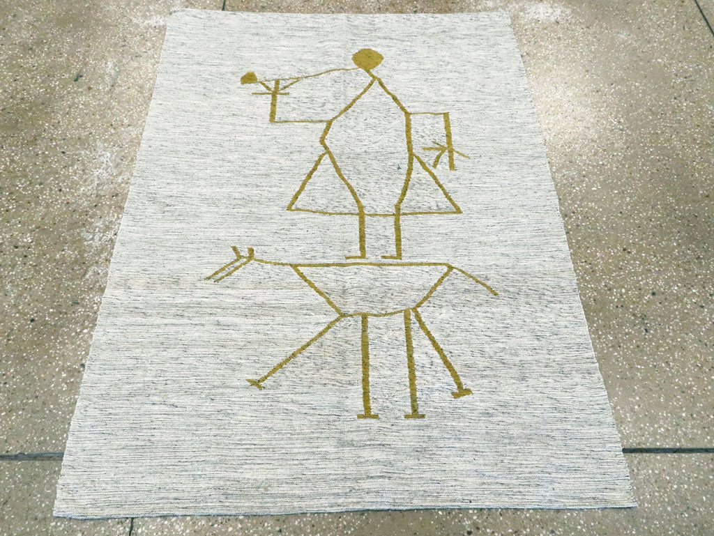 Vintage Ecuadorian Pictorial Textile Flatweave, No.27745 - Gss