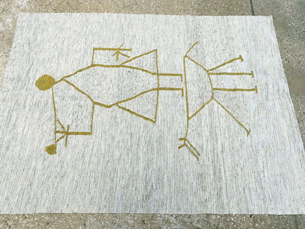 Vintage Ecuadorian Pictorial Textile Flatweave, No.27745 - Gss