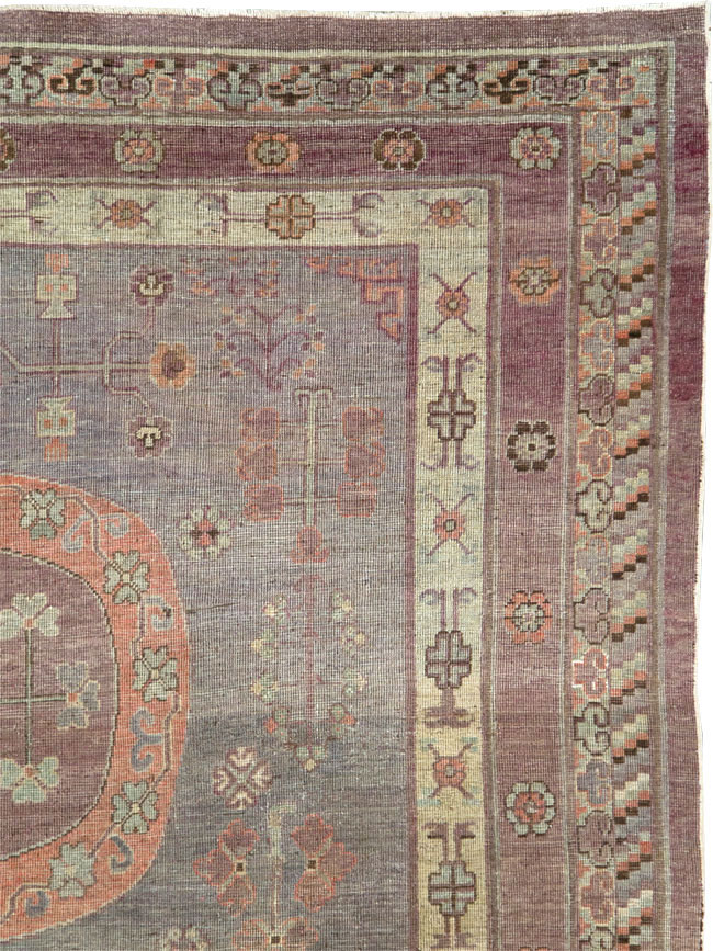 Antique East Turkestan Khotan Gallery Carpet, No.27747 - Gss