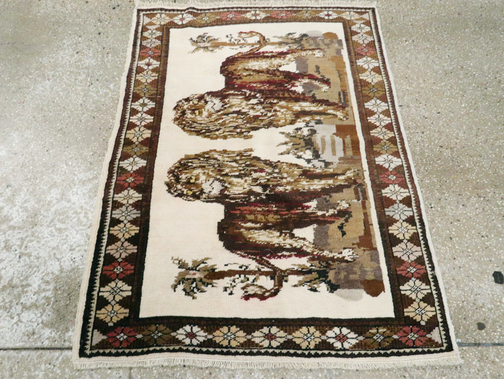 Vintage Anatolian Pictorial Rug, No.27749 - Gss