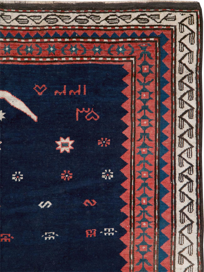 Vintage Caucasian Kazak Rug, No.27756 - Gss