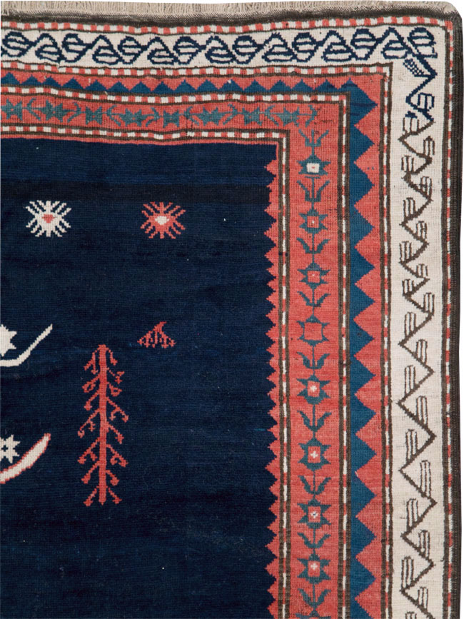 Vintage Caucasian Kazak Rug, No.27756 - Gss