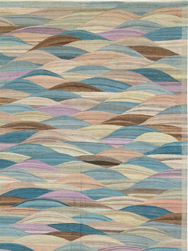 Modern Swedish Inspired Turkish Flatweave, No.27766 - Gss