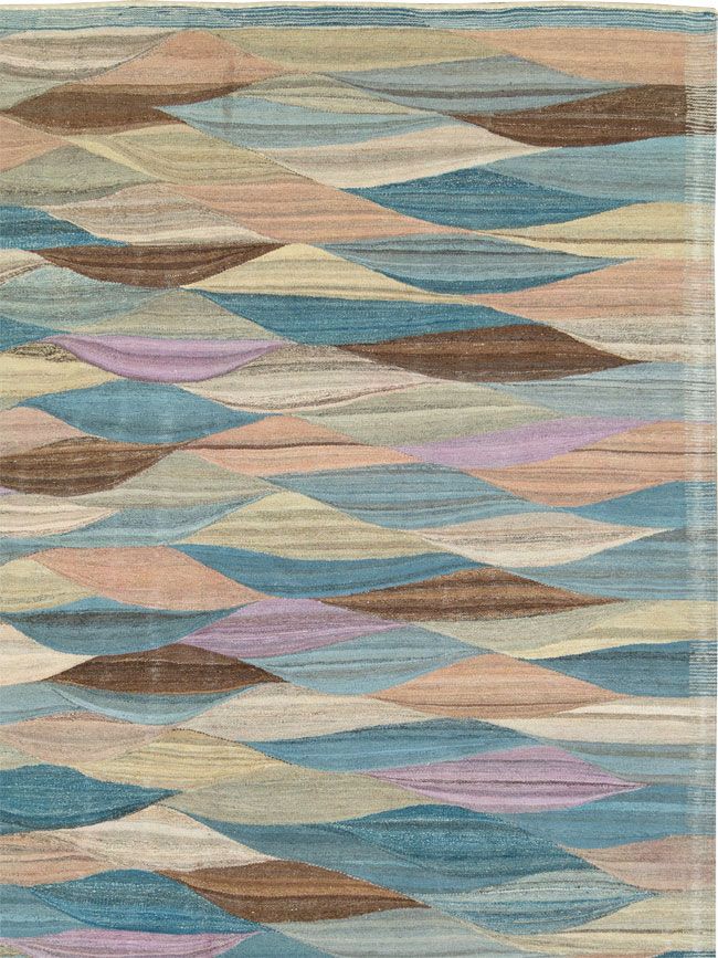 Modern Swedish Inspired Turkish Flatweave, No.27766 - Gss