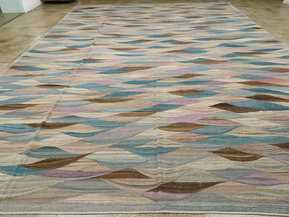 Modern Swedish Inspired Turkish Flatweave, No.27766 - Gss