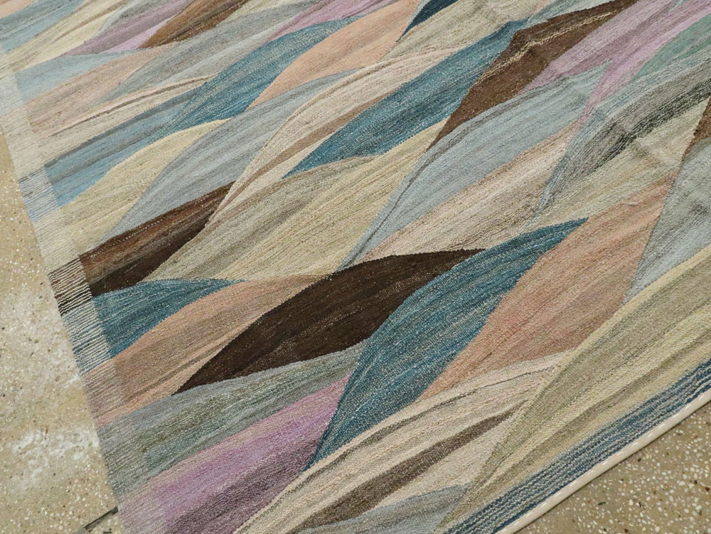 Modern Swedish Inspired Turkish Flatweave, No.27766 - Gss