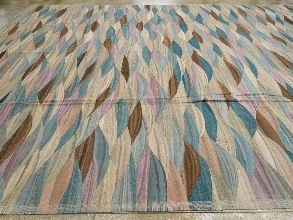 Modern Swedish Inspired Turkish Flatweave, No.27766 - Gss