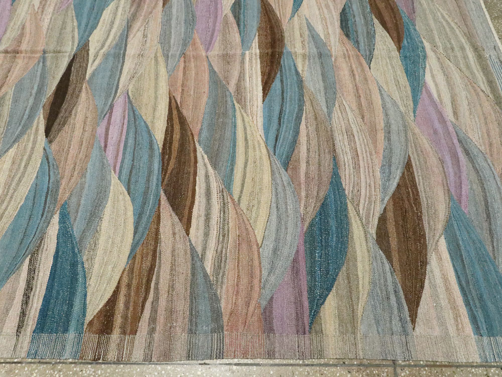 Modern Swedish Inspired Turkish Flatweave, No.27766 - Gss