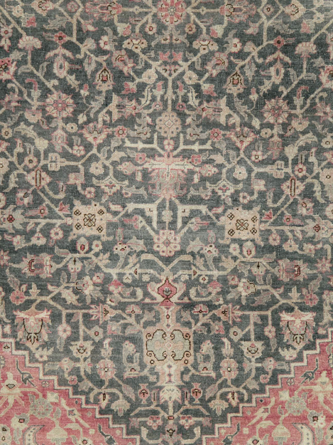 Antique Persian Tabriz Room Size Carpet, No.27774 - Gss