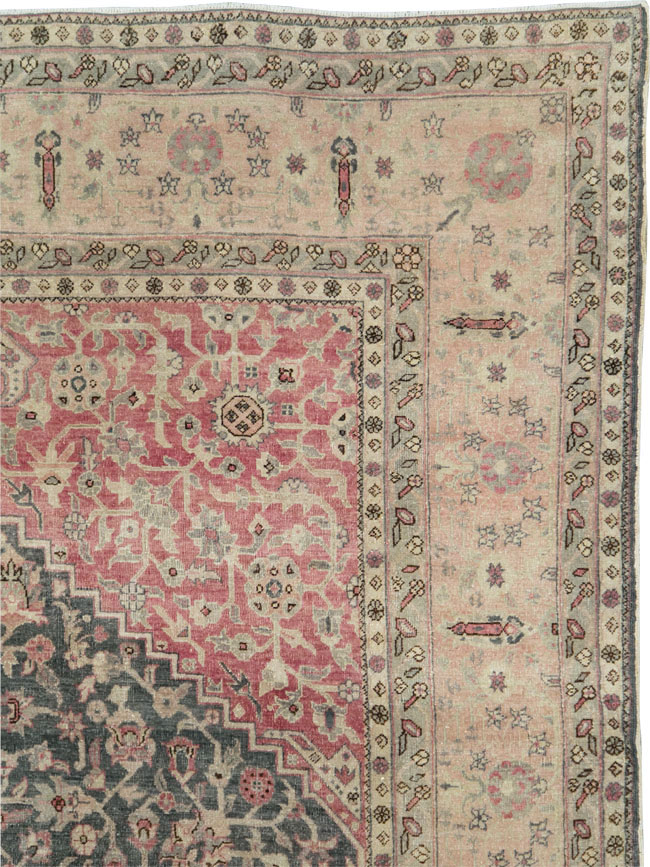 Antique Persian Tabriz Room Size Carpet, No.27774 - Gss