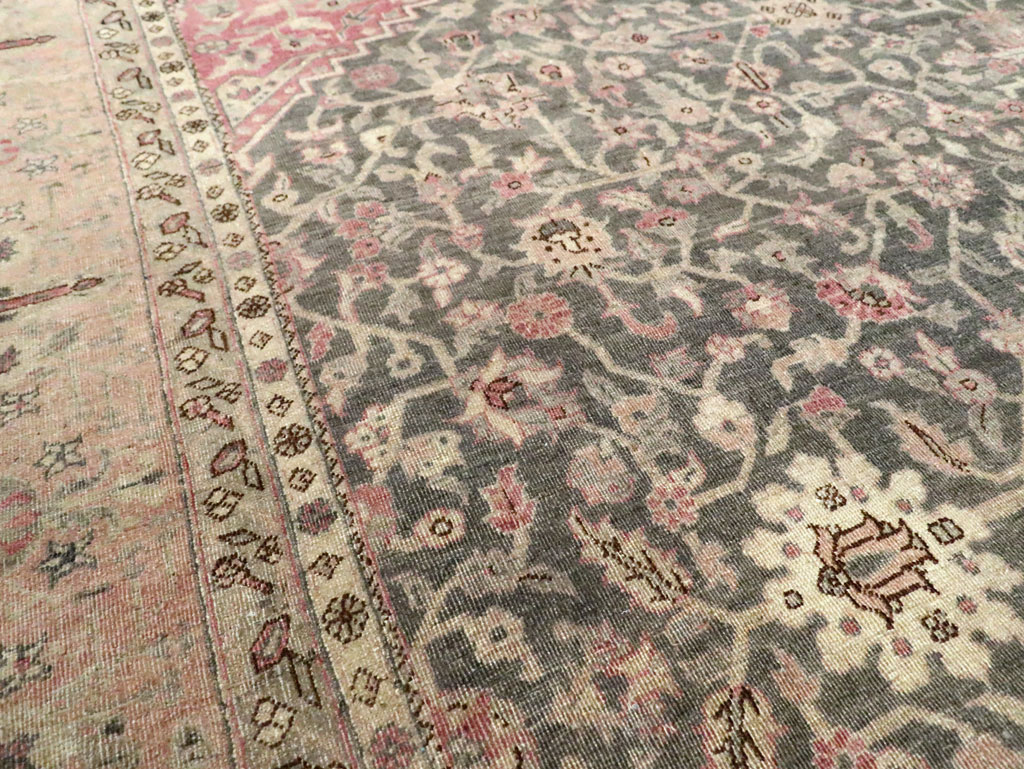 Antique Persian Tabriz Room Size Carpet, No.27774 - Gss