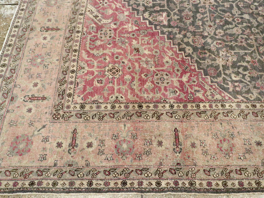 Antique Persian Tabriz Room Size Carpet, No.27774 - Gss