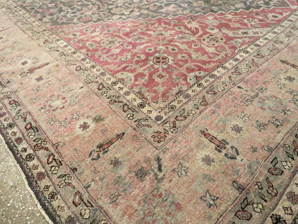 Antique Persian Tabriz Room Size Carpet, No.27774 - Gss
