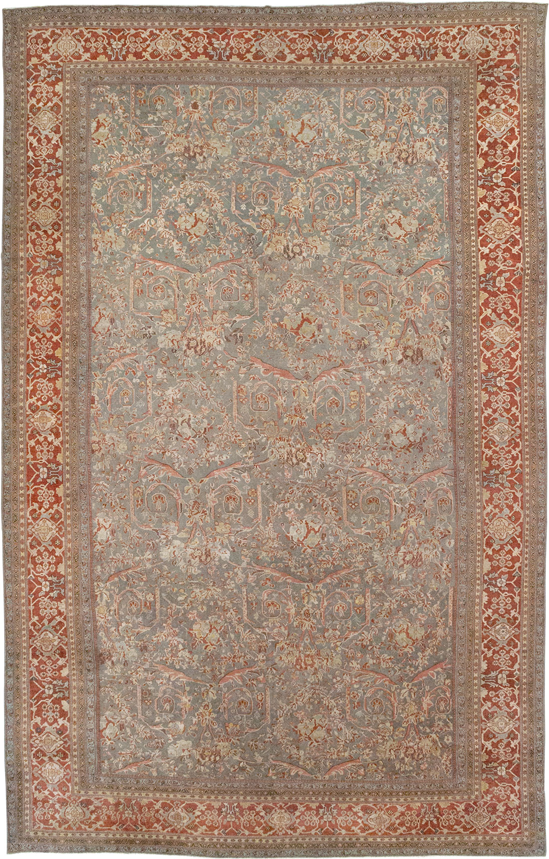 Antique Persian Mahal Oversize Carpet, No.27778 - Gss