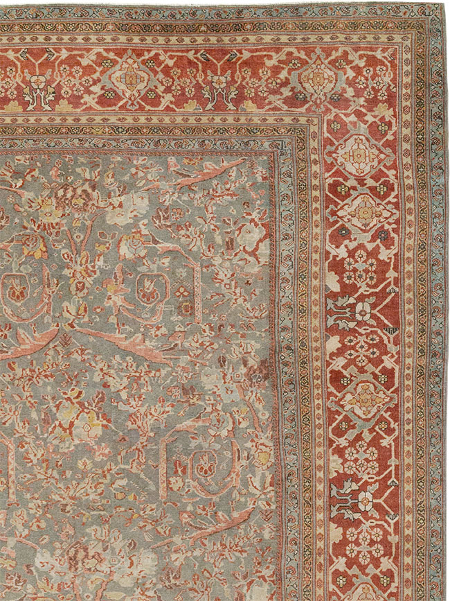 Antique Persian Mahal Oversize Carpet, No.27778 - Gss