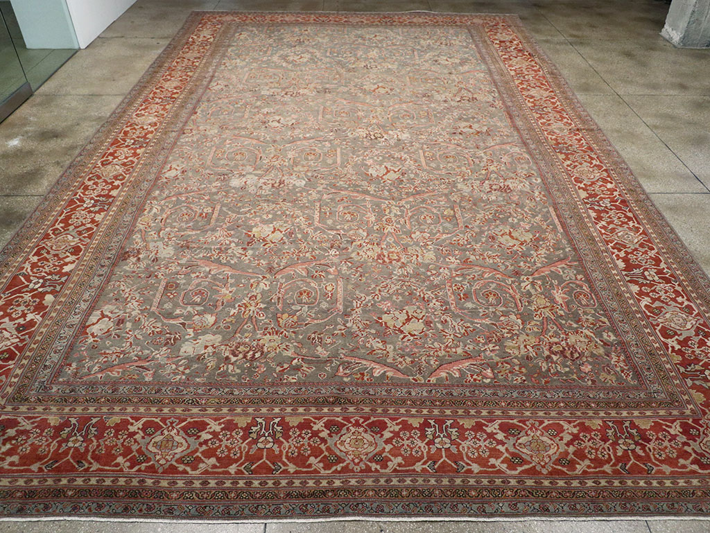 Antique Persian Mahal Oversize Carpet, No.27778 - Gss