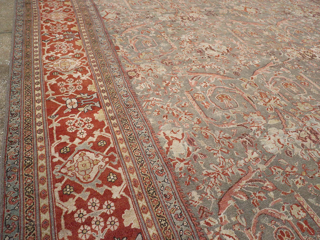 Antique Persian Mahal Oversize Carpet, No.27778 - Gss
