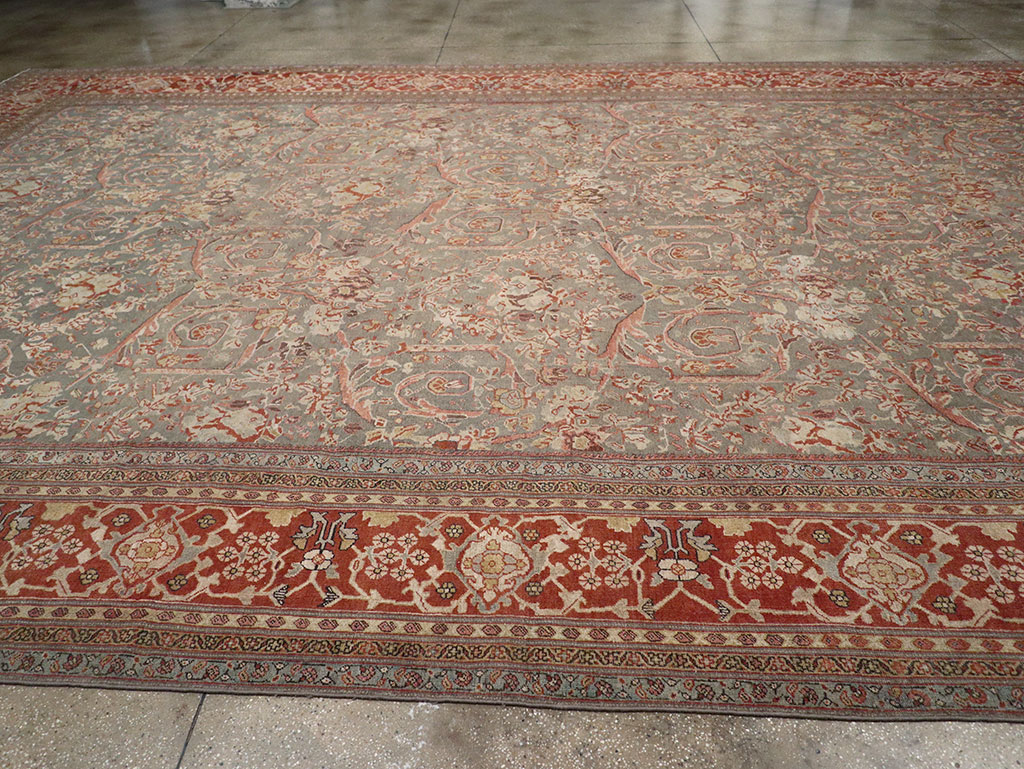 Antique Persian Mahal Oversize Carpet, No.27778 - Gss