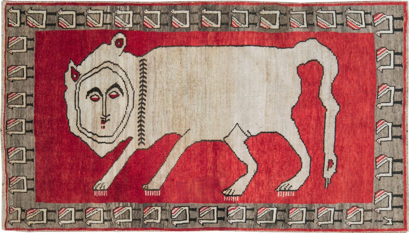 Vintage Persian Gabbeh Rug, No.27786 - Gss