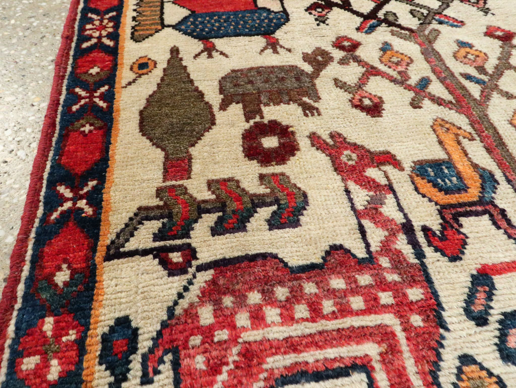 Vintage Persian Tabriz Pictorial Rug, No.27788 - Gss