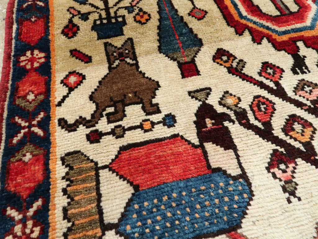 Vintage Persian Tabriz Pictorial Rug, No.27788 - Gss