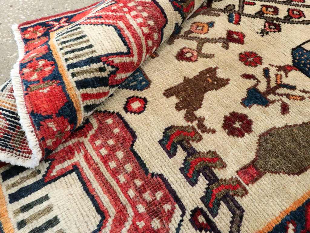 Vintage Persian Tabriz Pictorial Rug, No.27788 - Gss