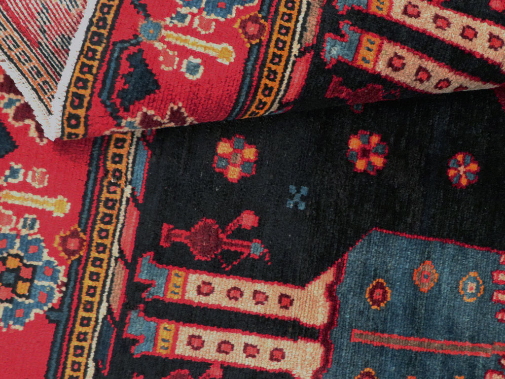 Vintage Persian Pictorial Bakhtiari Rug, No.27789 - Gss